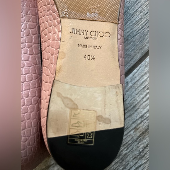 Jimmy Choo London Pink Croc Pointy Toe flats - Size 40.5 - Picture 6 of 13